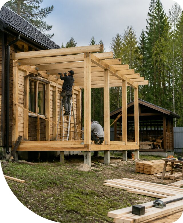 Строительство пристроек и построек на участке в Нальчике
