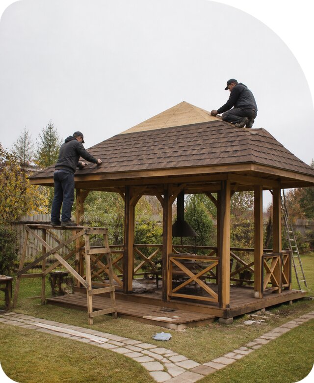 Кровлю беседки под ключ в Нальчике по цене от 6736 р. | РадиДОМА-Нль